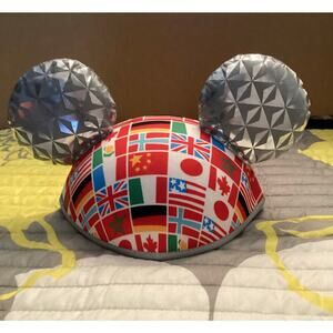 NWOT Disney Parks Epcot World Nation Country Flags Mickey Mouse Ears Hat